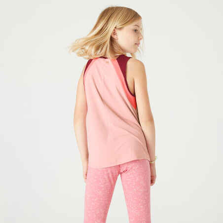 Girls' Breathable Tank Top S500 - Pink
