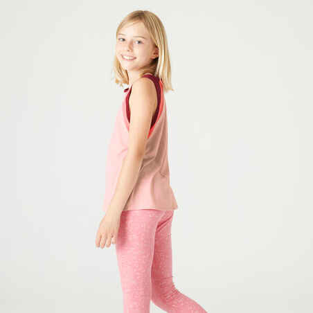 Girls' Breathable Tank Top S500 - Pink