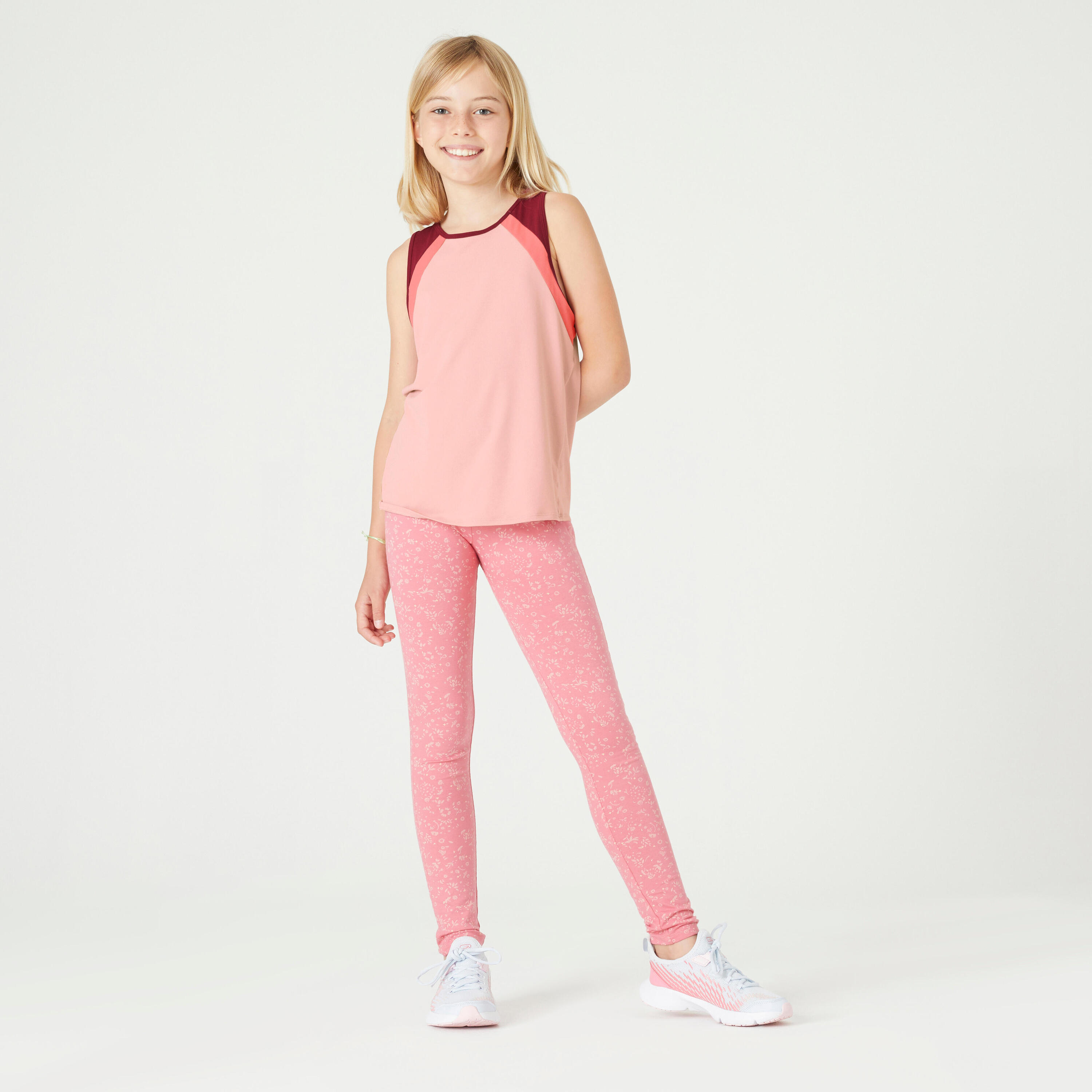 Girls' Breathable Tank Top S500 - Pink 7/7