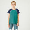 Girls' Breathable T-shirt S500 - Green Print