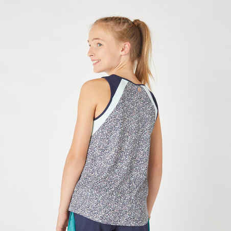 Girls' Breathable Tank Top S500 - Printed