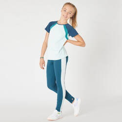 Girls' Breathable T-shirt S500 - Green