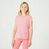 Girls Breathable Quick Dry T-Shirt 500 - Pink