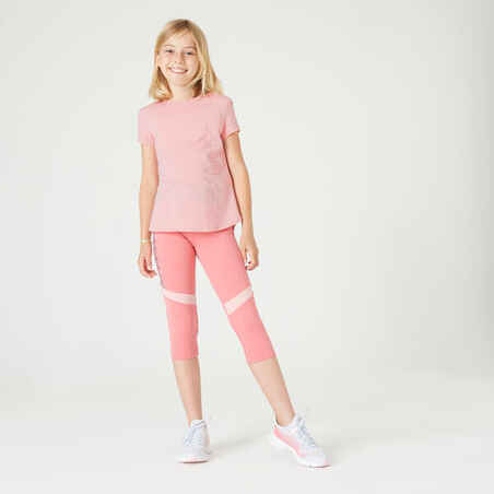 Girls' Breathable T-Shirt NKF 500 - Pink