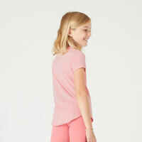 Girls' Breathable T-Shirt NKF 500 - Pink