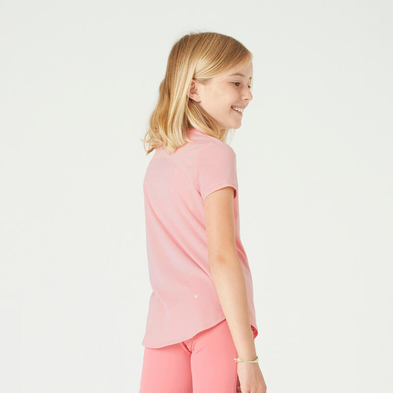 Ademend T-shirt voor meisjes NKF 500 roze