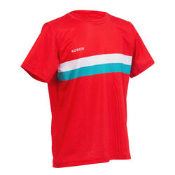 Hockeyshirt voor de opwarming kinderen rood