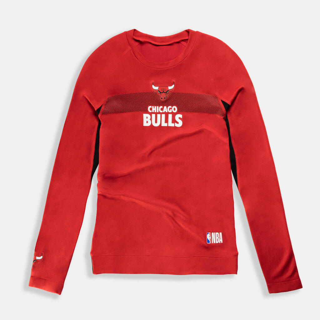 Bērnu basketbola pamatslāņa apakškrekls “UT500” NBA “Chicago Bulls”, sarkans