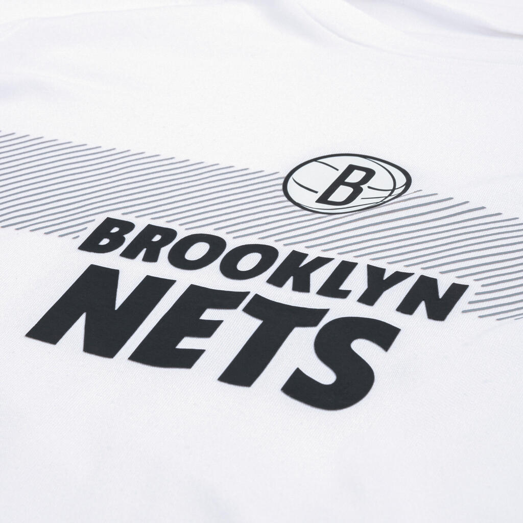 PODMAJICA ZA KOŠARKU UT500 DEČJA - NBA BRUKLIN NETSI/BELA