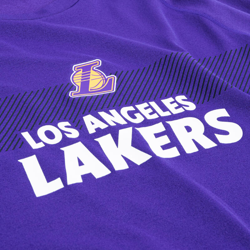 Basketball Funktionsshirt UT500 NBA Los Angeles Lakers Kinder lila