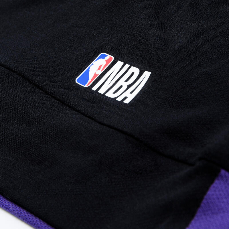 Bluză termică Baschet UT500 NBA Los Angeles Lakers Negru Copii 