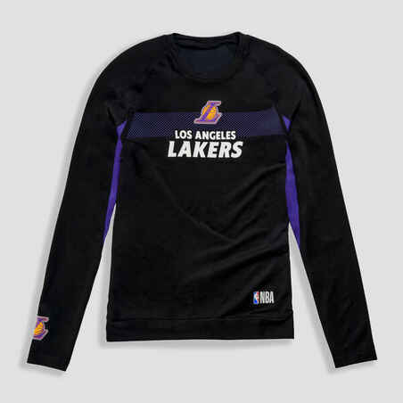Vaikiški apatiniai krepšinio marškinėliai „UT500 - NBA Los Angeles Lakers“, juodi