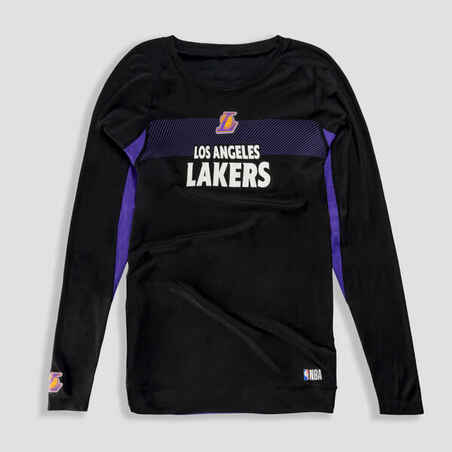 חולצת בסיס לכדורסל לגברים/נשים UT500  - NBA לוס אנג'לס לייקרס/שחור