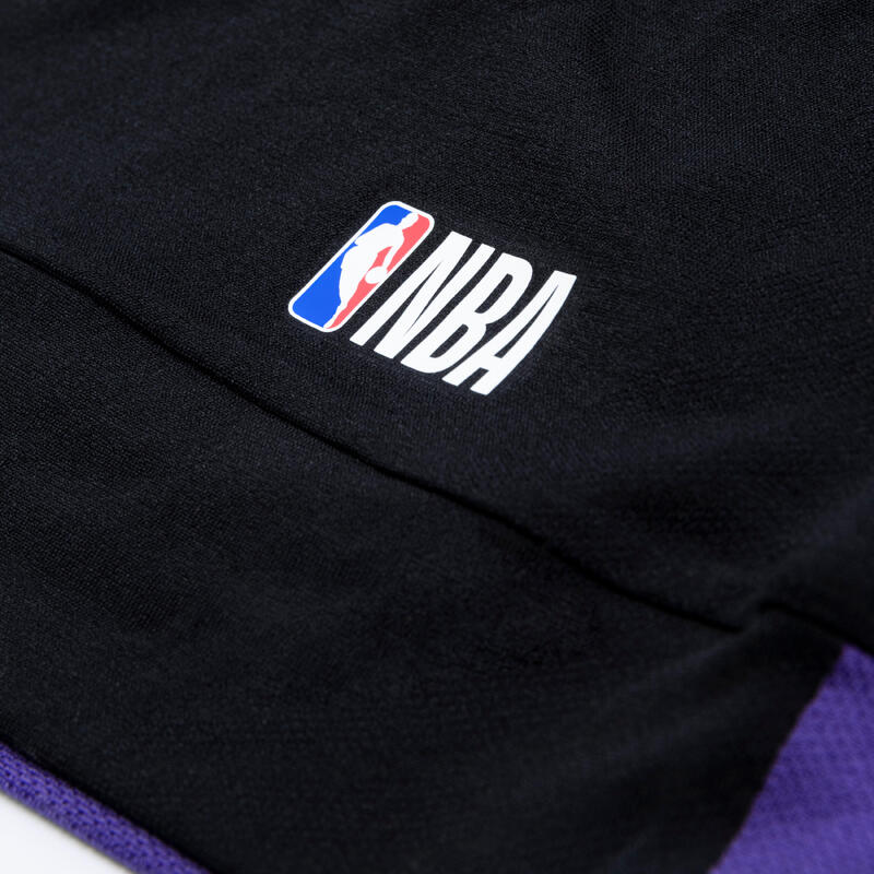 Men's Long-Sleeved Slim Fit Basketball Base Layer UT500LS - Black Lakers