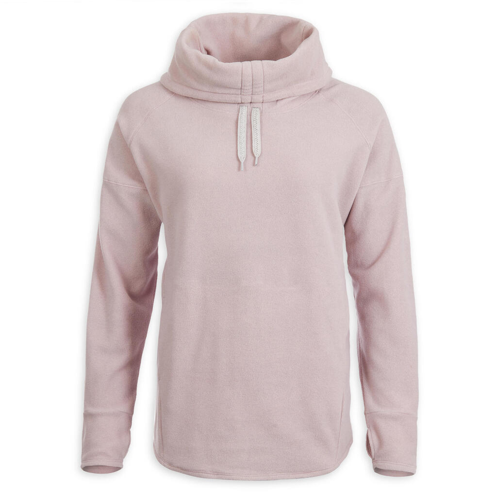 Sudadera Tejido Polar Relajación Yoga Mujer Rosa Jaspeado