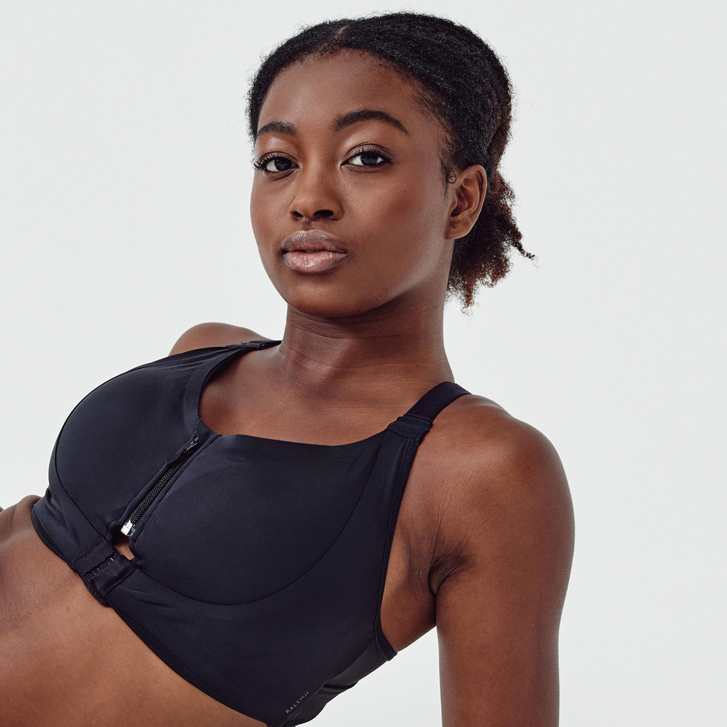 Dámská fitness podprsenka na zip vysoké zpevnění 4/11