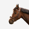 Hoofdstel voor paard en pony leer Franse neusriem 900 donkerbruin