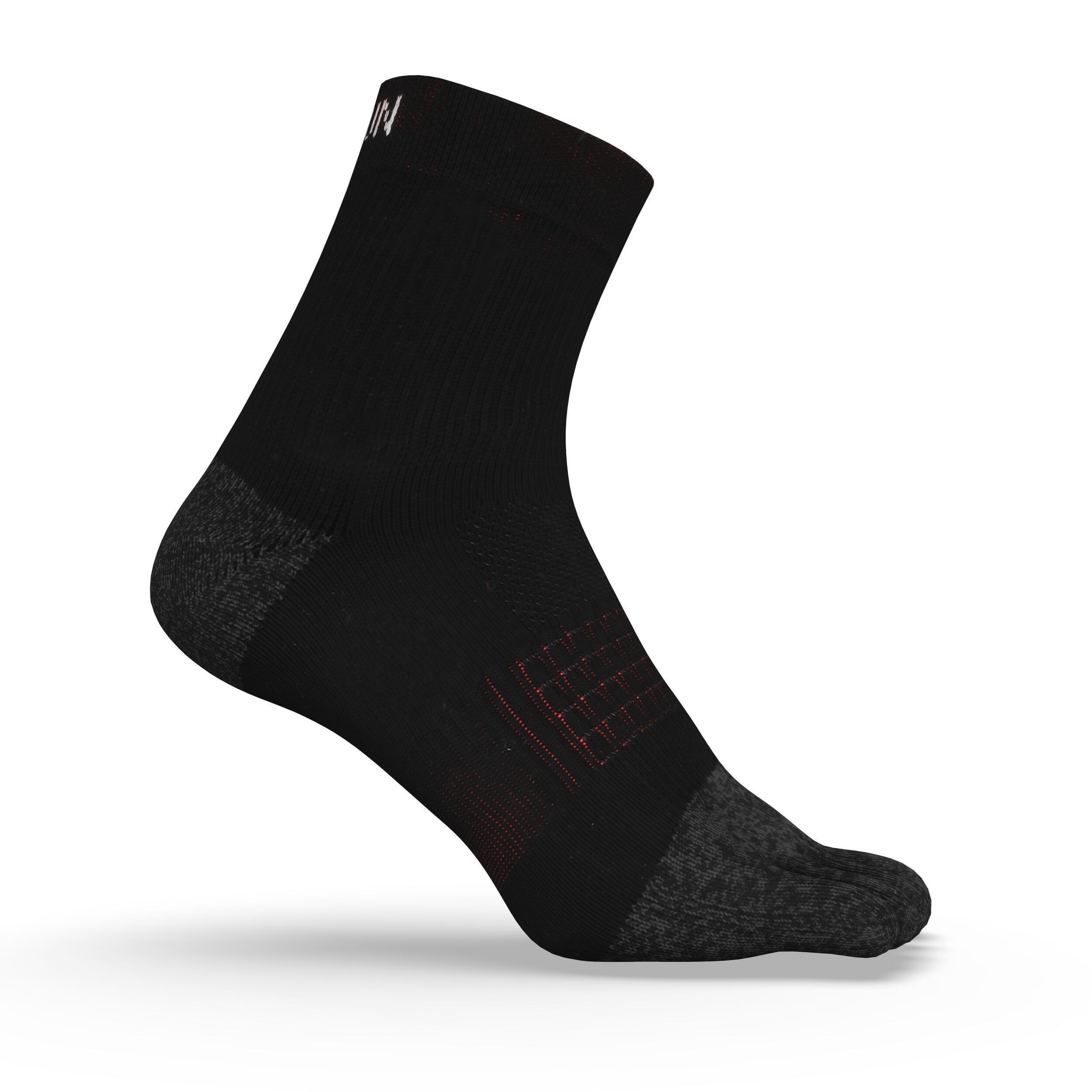 Run900 5-Finger Socks - Black/Red 3/5