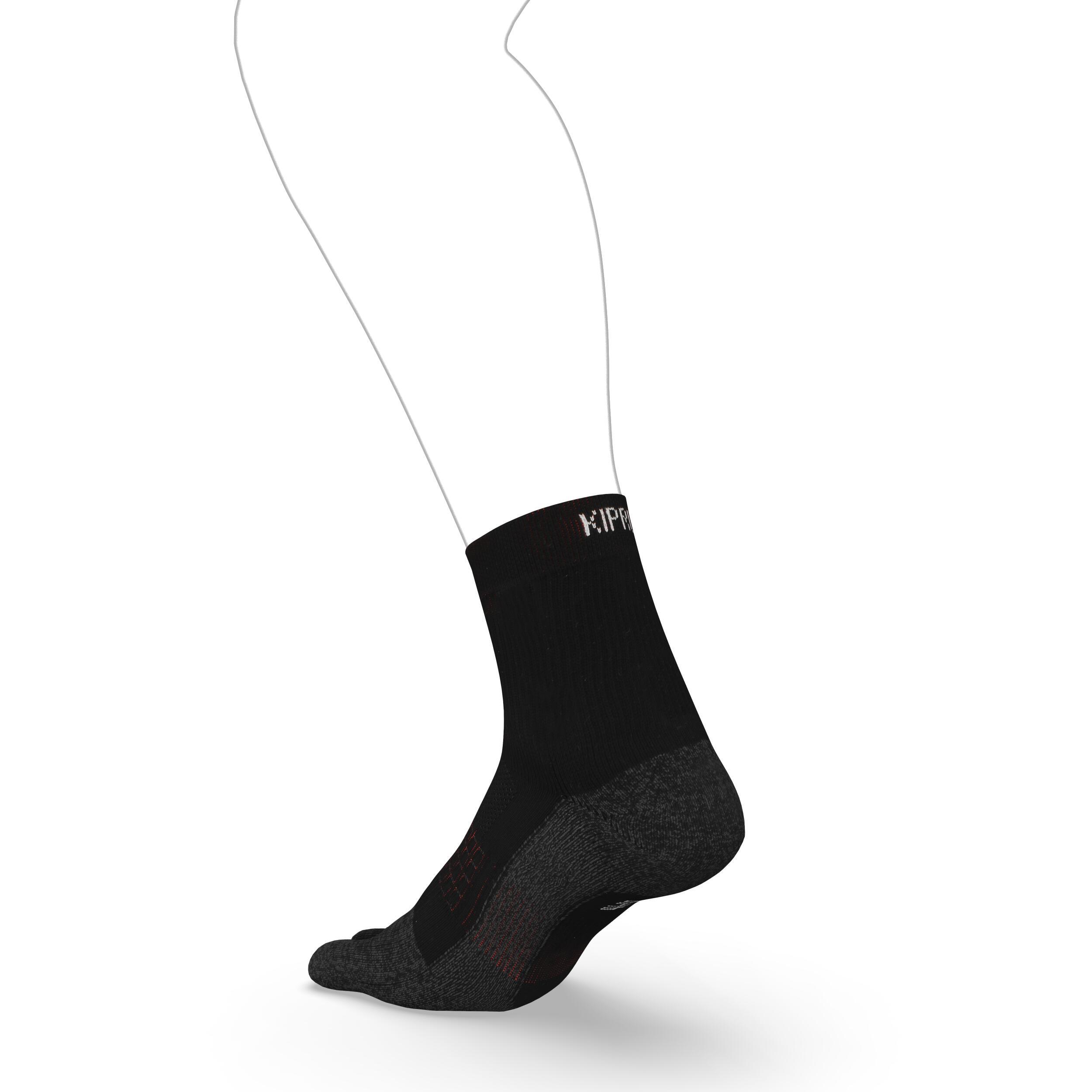 Run900 5-Finger Socks - Black/Red 2/5