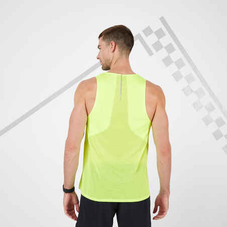 Kiprun Light Men's Running Breathable Tank Top - yellow