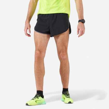 Pantaloneta de Running para  hombre Kiprun split negro