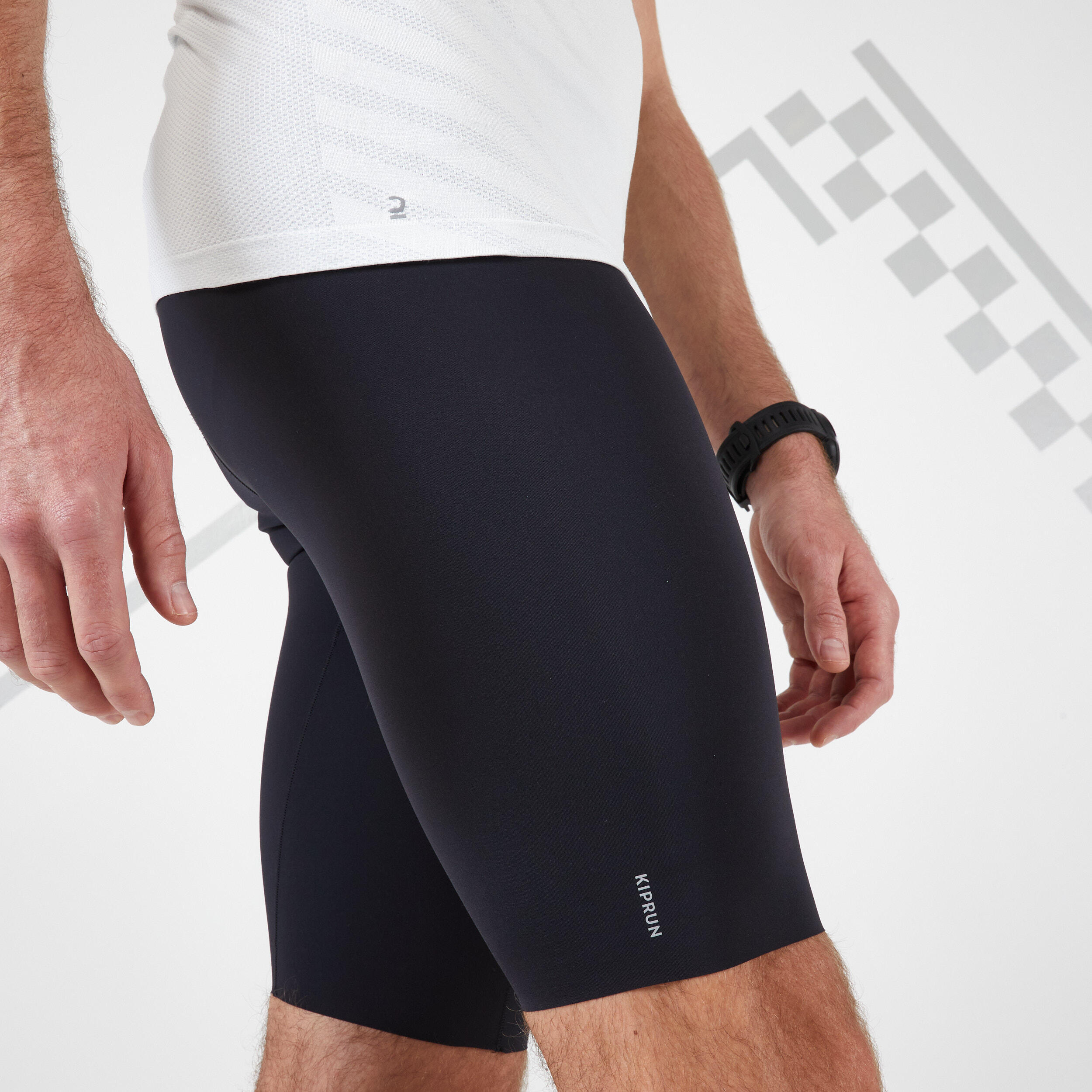 Cosciali running uomo KIPRUN neri 4/9