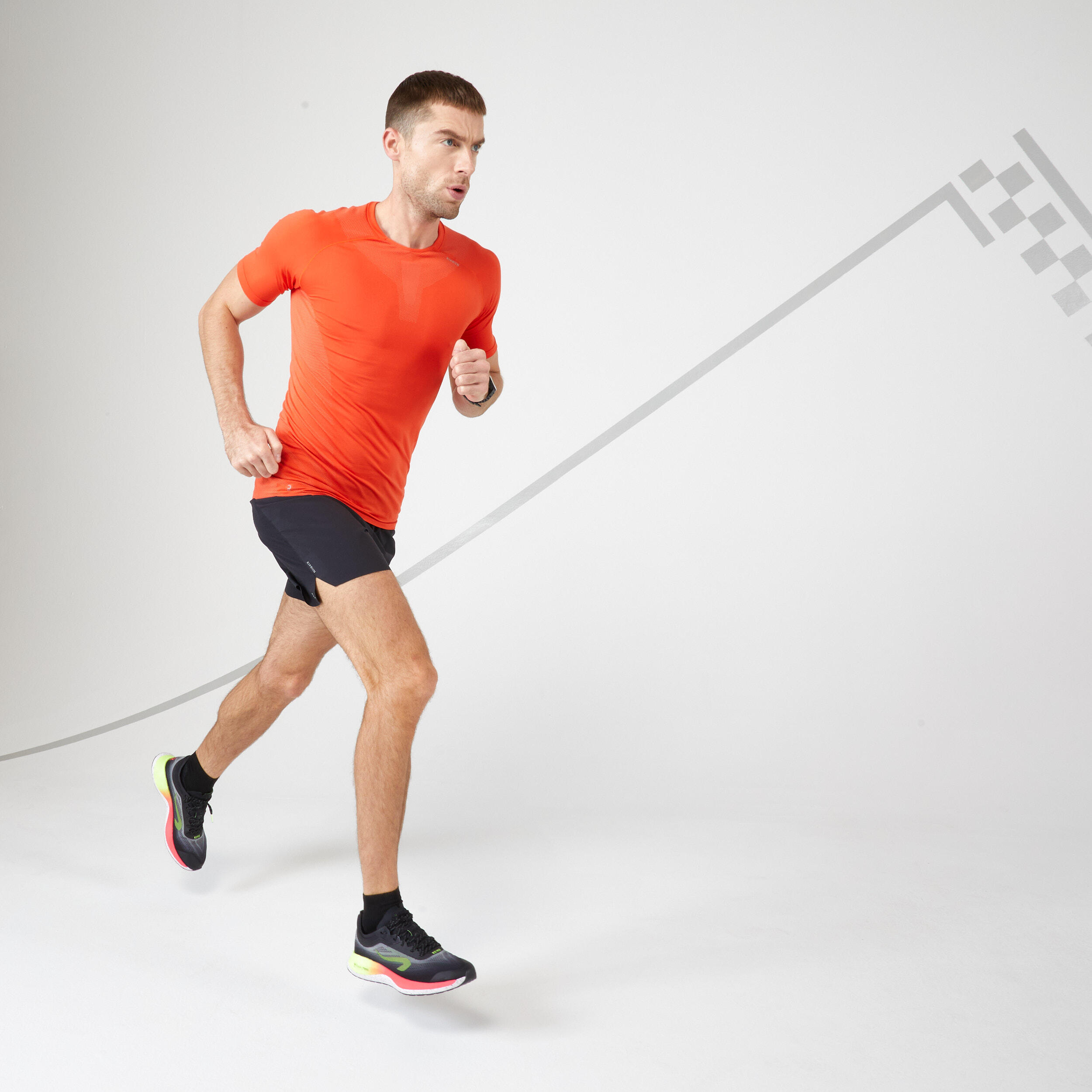 Men's Light Running Shorts Black Black Kiprun Decathlon