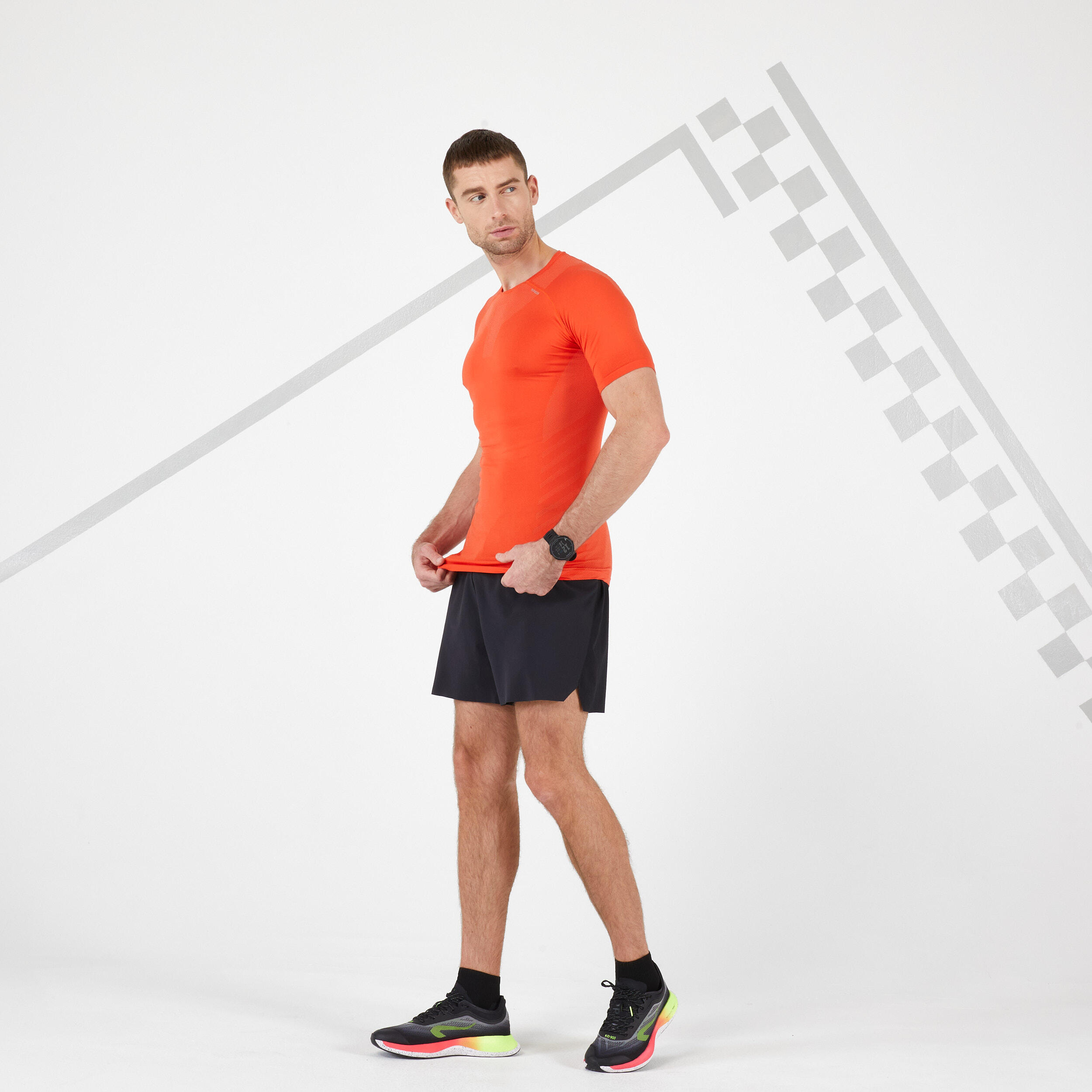 Pantaloneta hombre para correr Kiprun Light Negro Ligero - Decathlon