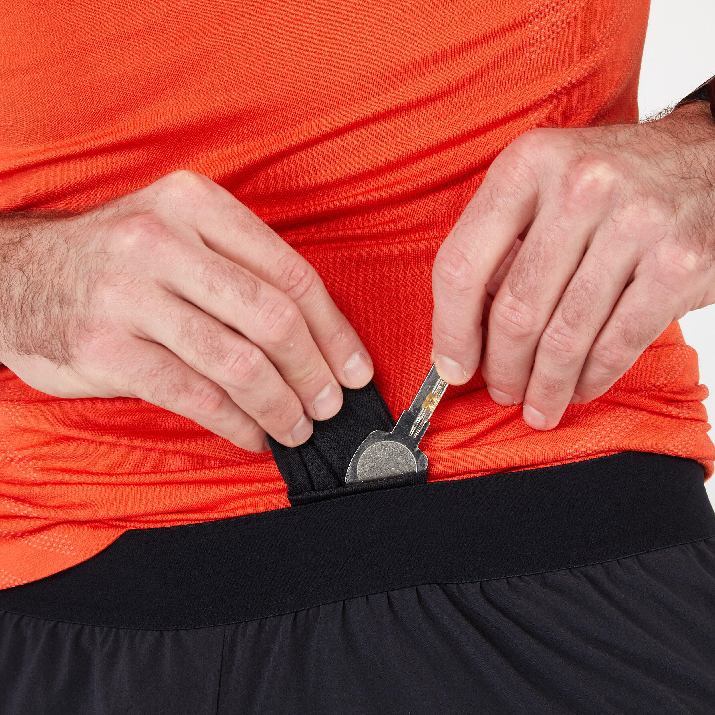 Pantalón corto running ligero Hombre Kiprun Light negro 6/7
