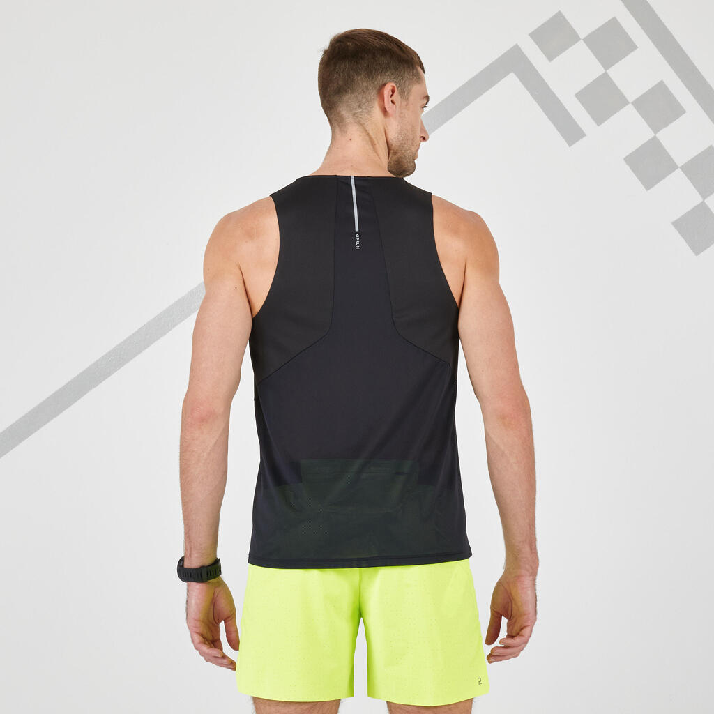 Lauf-Tanktop Herren atmungsaktiv blau