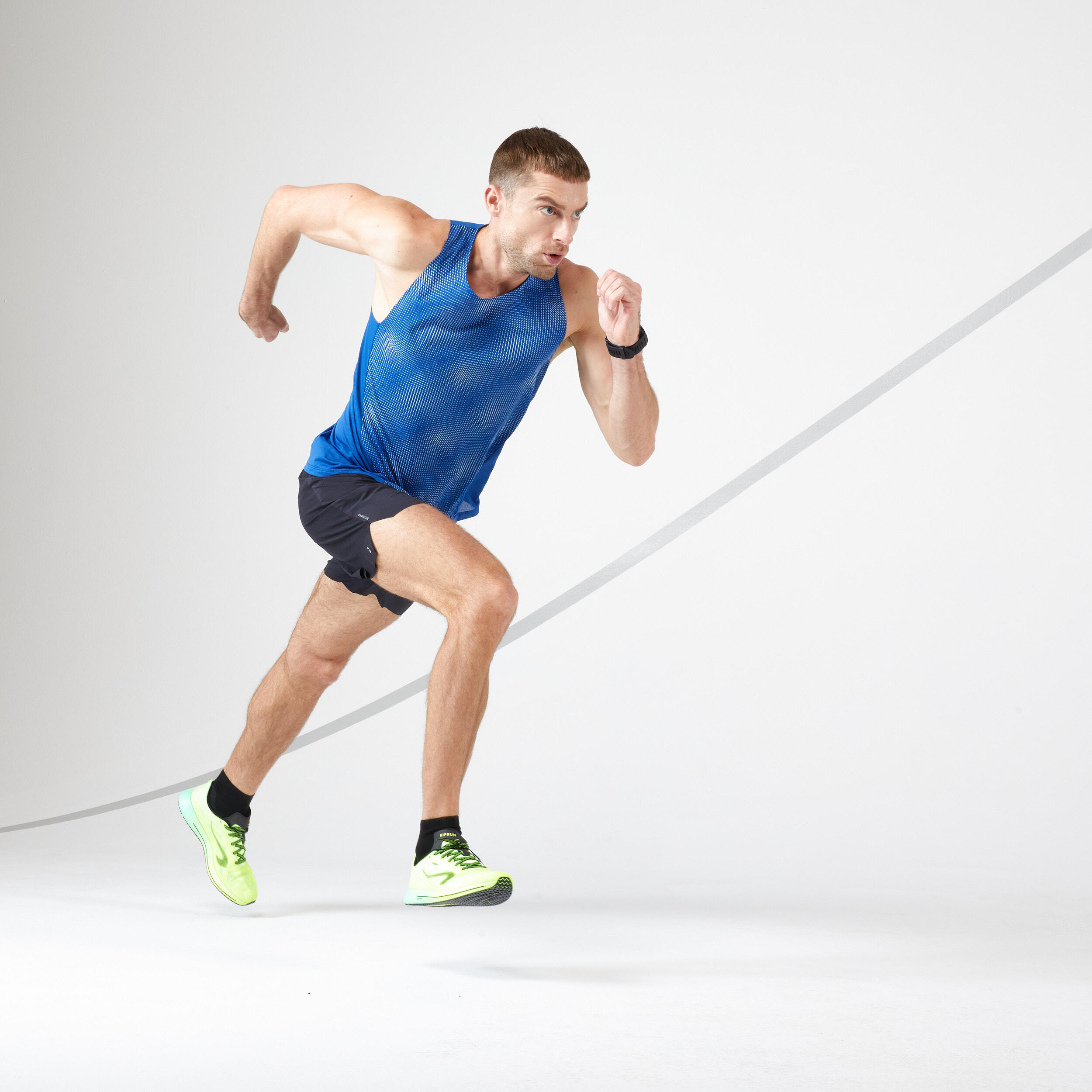 Men's Breathable Running Tank Top Kiprun Light - limited edition blue 7/9