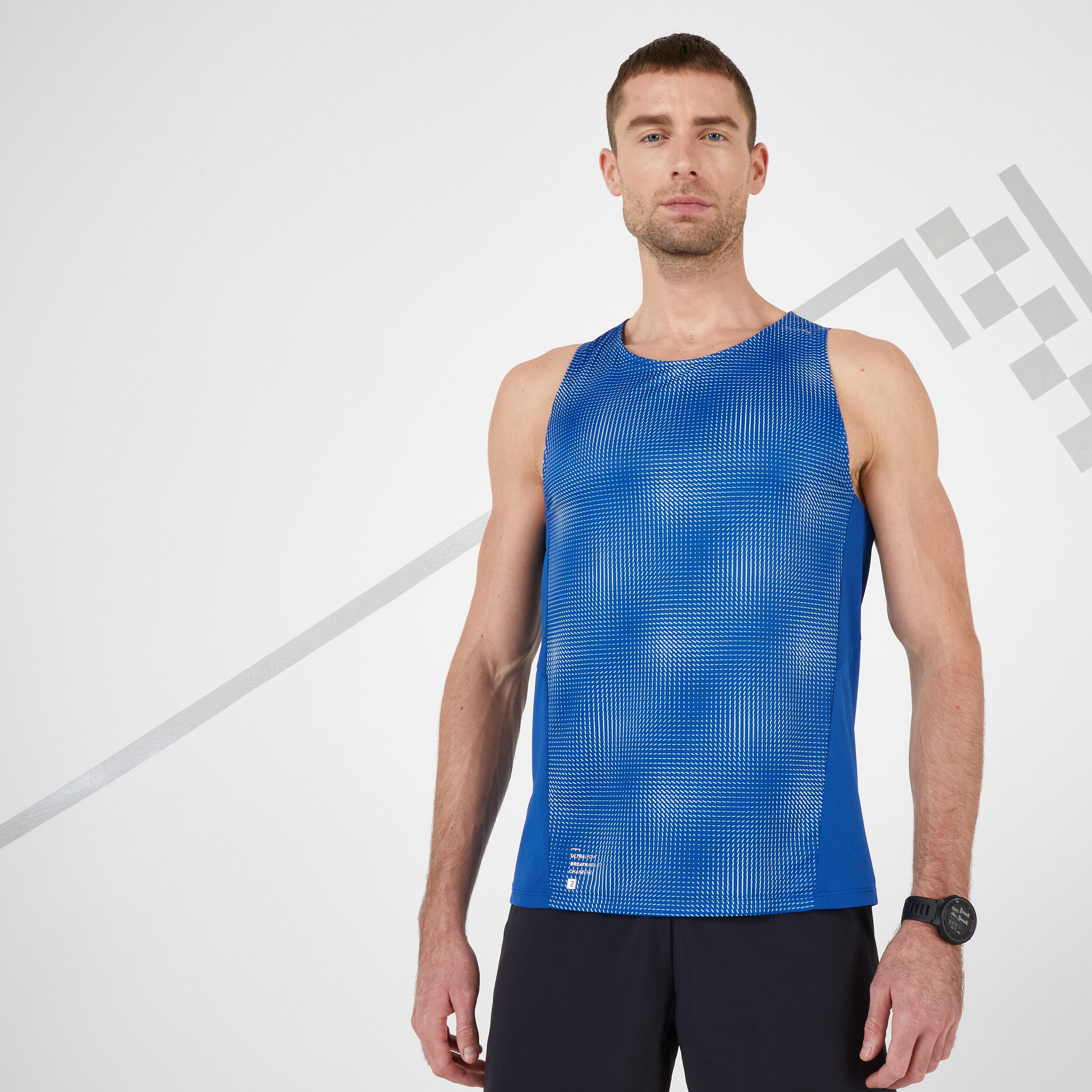 KIPRUN Men's Breathable Running Tank Top Kiprun Light - limited edition blue