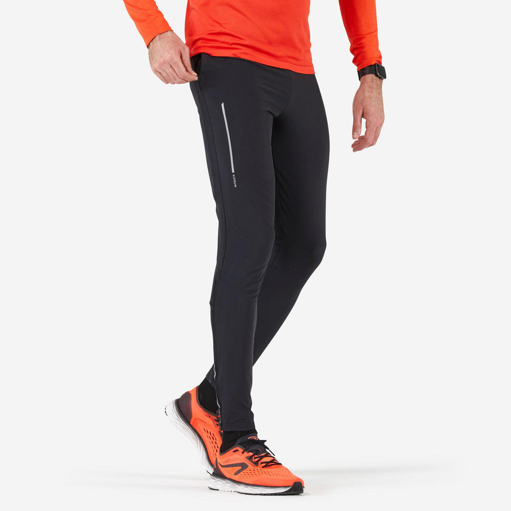 Men's KIPRUN Run 500 Fitted trousers - Black