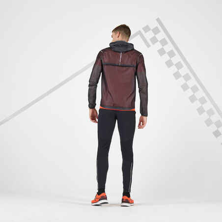 LIGHT SHOWERPROOF MEN'S RUNNING JACKET - BLACK