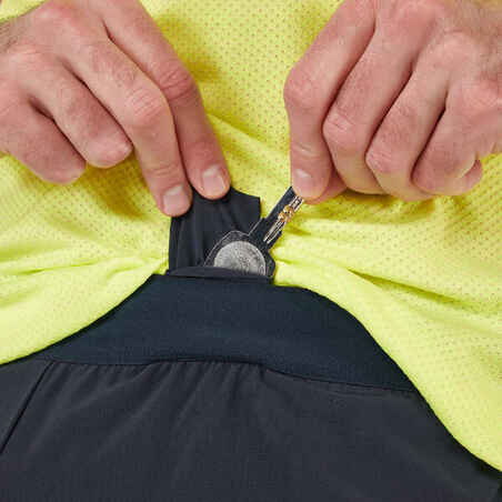 Men's Running 2-in-1 Tight Shorts - grey black