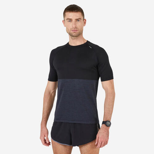 T-SHIRT RUNNING HOMME RESPIRANT KIPRUN CARE NOIR