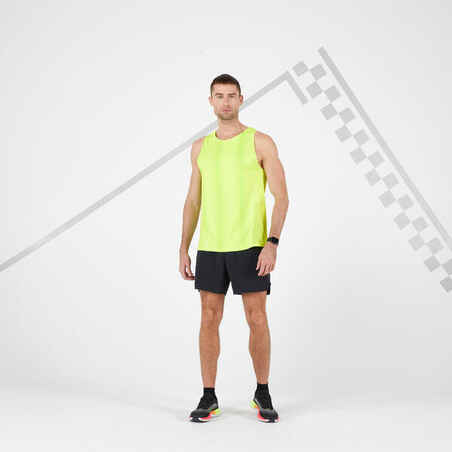 Kiprun Light Men's Running Breathable Tank Top - yellow