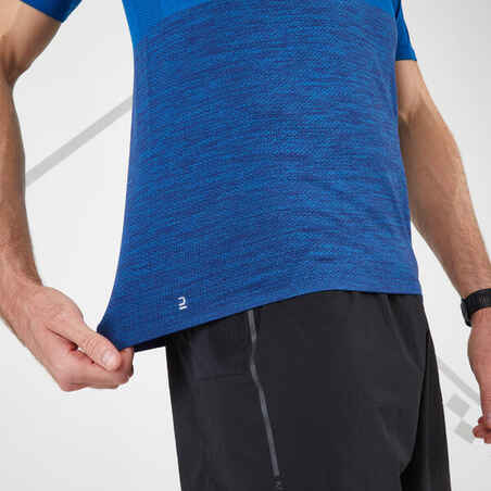 CAMISETA RUNNING HOMBRE TRANSPIRABLE KIPRUN CARE AZUL 