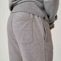 Men's Slim Fitness Jogging Bottoms 500 - Grey