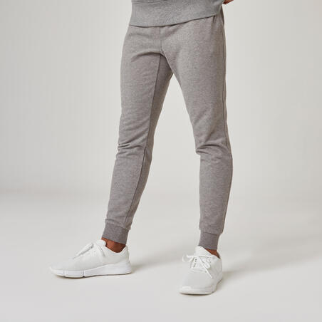 Pantalon jogging slim Fitness homme - 500 Gris - Decathlon