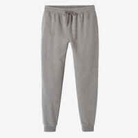 Men's Slim Fitness Jogging Bottoms 500 - Grey