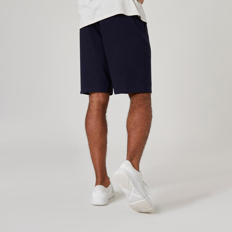 Short Fitness Homme - 500 bleu noir