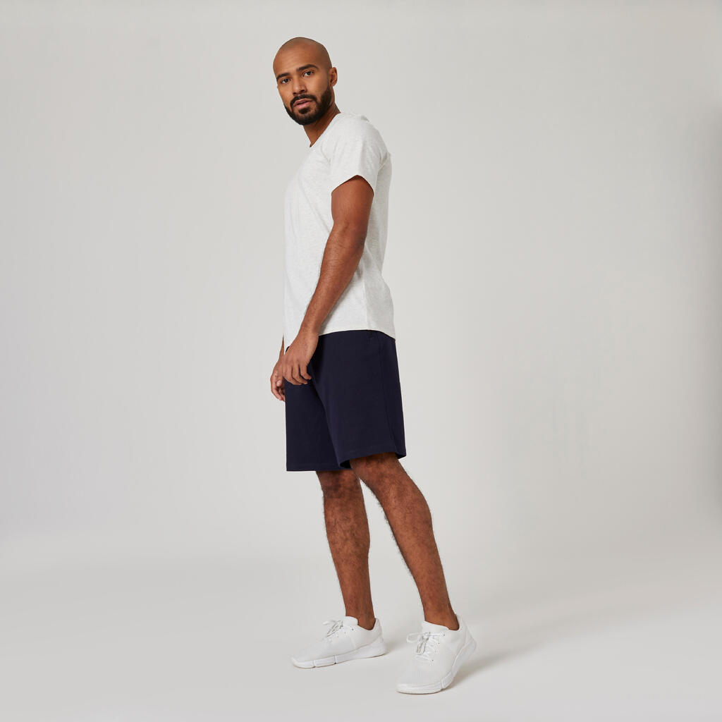 Short de fitness regular homme, bleu marine