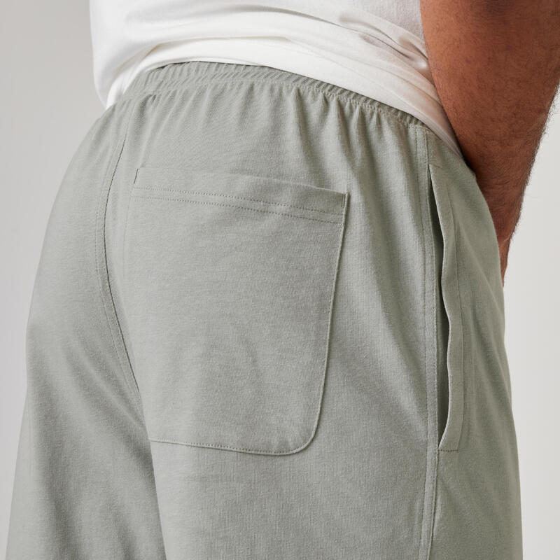 Short fitness pantalón corto chándal Hombre Domyos 500  gris claro