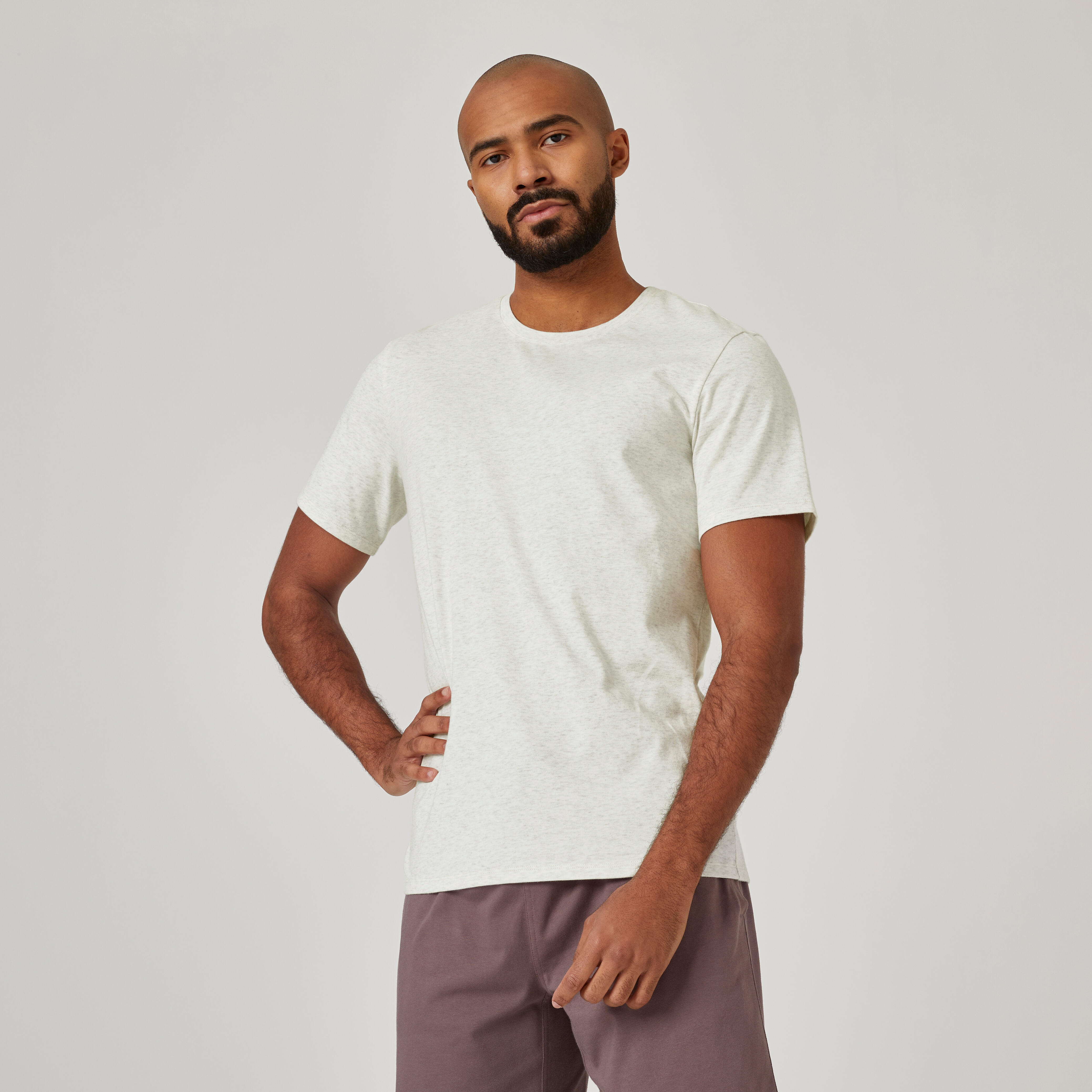 Camiseta fitness manga corta algodón extensible Hombre Domyos DOMYOS |  Decathlon
