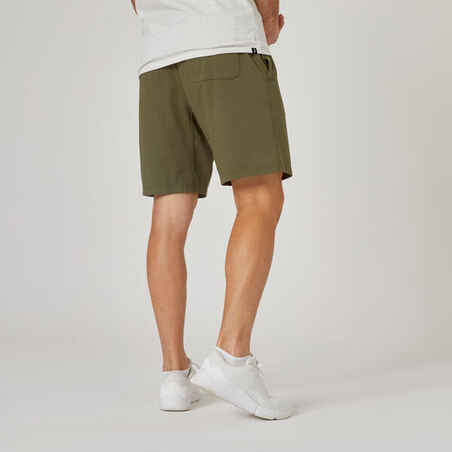 Men's Fitness Shorts 500 Essentials - Khaki