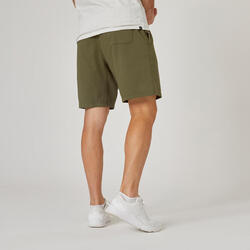 Short Fitness Homme - 500 Essentials kaki