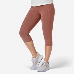 Celana Cropped Slim-Fit Fitness - Ungu