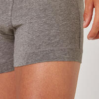 Boxer fitness droite coton majoritaire - 520 Gris