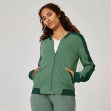 Women Sweatshirt With Hood For Gym 520-Green